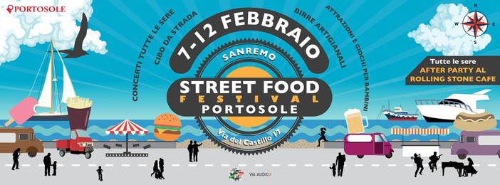 Sanremo: dal 7 al 12 febbraio a Portosole arriva lo Street Food Festival