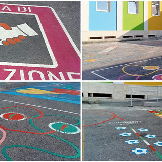 Imperia, alle scuole di via Gibelli ambiente nuovo e colorato (foto)