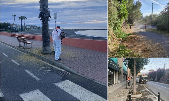 Ventimiglia, continuano gli sfalci: nuovi interventi in città (Foto)