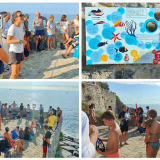 Alla scoperta dei fondali di Imperia: alle Ratteghe giornata di snorkeling. Il sindaco Scajola: “Luogo incantevole recuperato alla città” (foto e video)