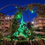 Bordighera, Fontana delle Sirene illuminata di verde per sostenere la XVII Giornata Nazionale AISLA