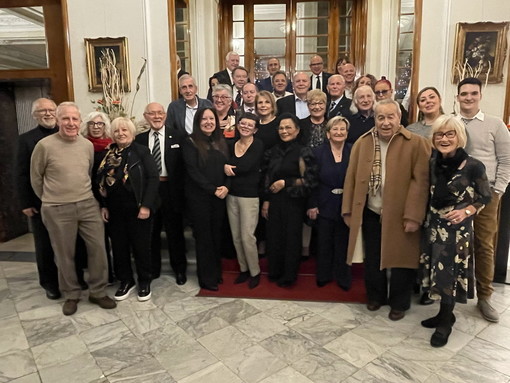 Serata degli auguri della sezione Amira di Sanremo con personaggi di spicco della ristorazione monegasca