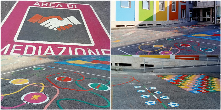 Imperia, alle scuole di via Gibelli ambiente nuovo e colorato (foto)