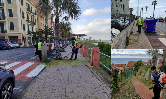 Ventimiglia, proseguono gli sfalci: interventi in diverse zone della città (Foto)