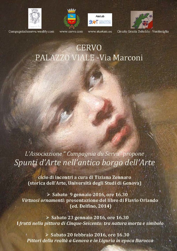 Cervo: sabato a Palazzo Viale la presentazione del libro 'Virtuosi Ornamenti' di Flavio Orlando