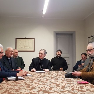 San Francesco di Sales, il vescovo di Imperia Borghetti incontra i giornalisti (FOTO e VIDEO)