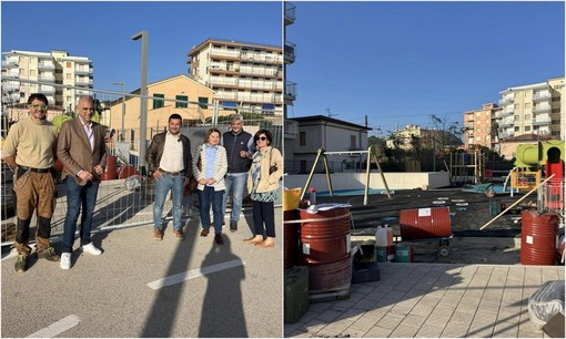 Vallecrosia, prende forma la nuova area ludico ricreativa sul lungomare (Foto)