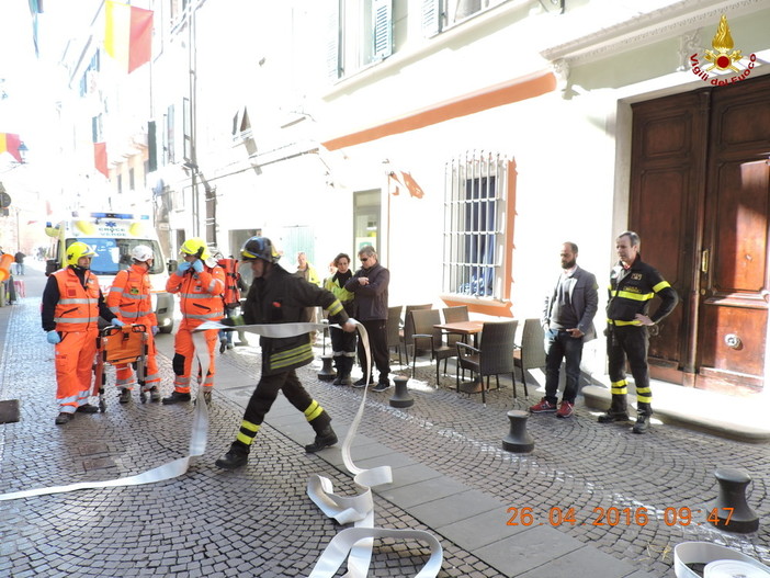 Ventimiglia: il risultato della simulazione di ieri per intervento su incendio in abitazione nella città alta