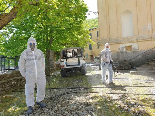 Emergenza Coronavirus: sanificati i paesi di Montalto e Carpasio grazie alla squadra di Protezione Civile dell'Unione