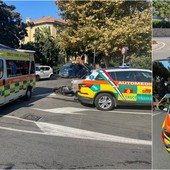 Bordighera, scontro scooter-auto sulla Romana: si alza in volo l'elisoccorso (Foto)