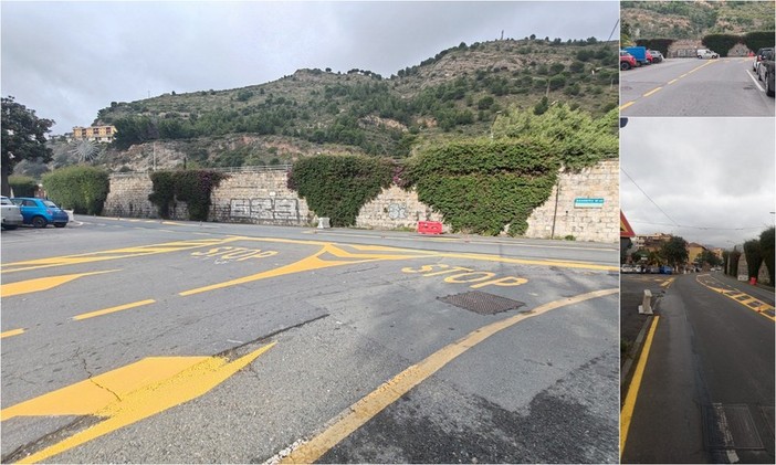 Ventimiglia, rotatorie in corso Genova: spunta la segnaletica da cantiere (Foto e video)