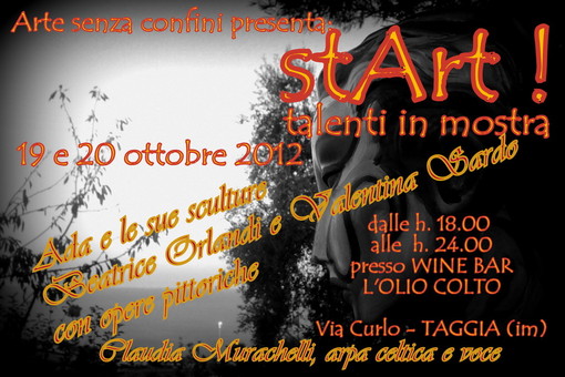 Taggia: Arte senza confini presenta 'stArt! talenti in mostra'