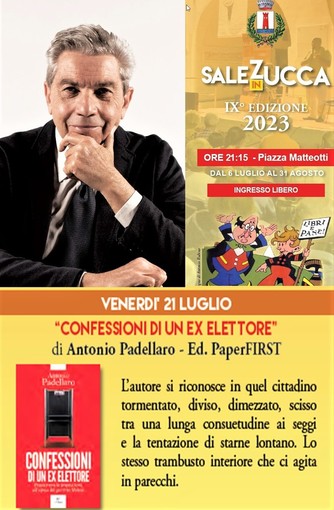 Riva Ligure: Antonio Padellaro questa sera a “Sale in Zucca”.