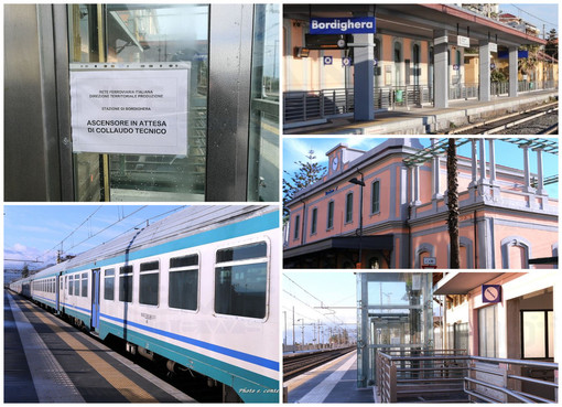 Bordighera: stazione ferroviaria, ad una settimana dalla presentazione del restyling, ascensori fuori servizio ‘in attesa di collaudo tecnico’