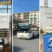 Sanremo: sciopero RT il 9 settembre, alla biglietteria spunta un cartello &quot;Scusate per il disagio, ma non siamo di Riviera Trasporti&quot;