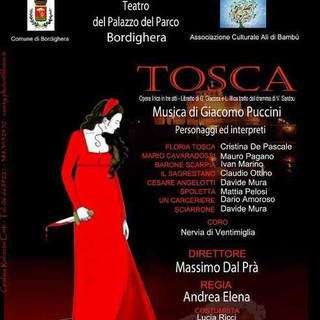 Bordighera: domenica prossima al palazzo del Parco, in scena 'Tosca' di Giacomo Puccini