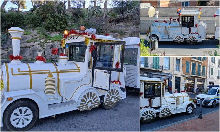 Vigilia di Natale, alla scoperta di Bordighera a bordo del trenino dei bambini (Foto e video)