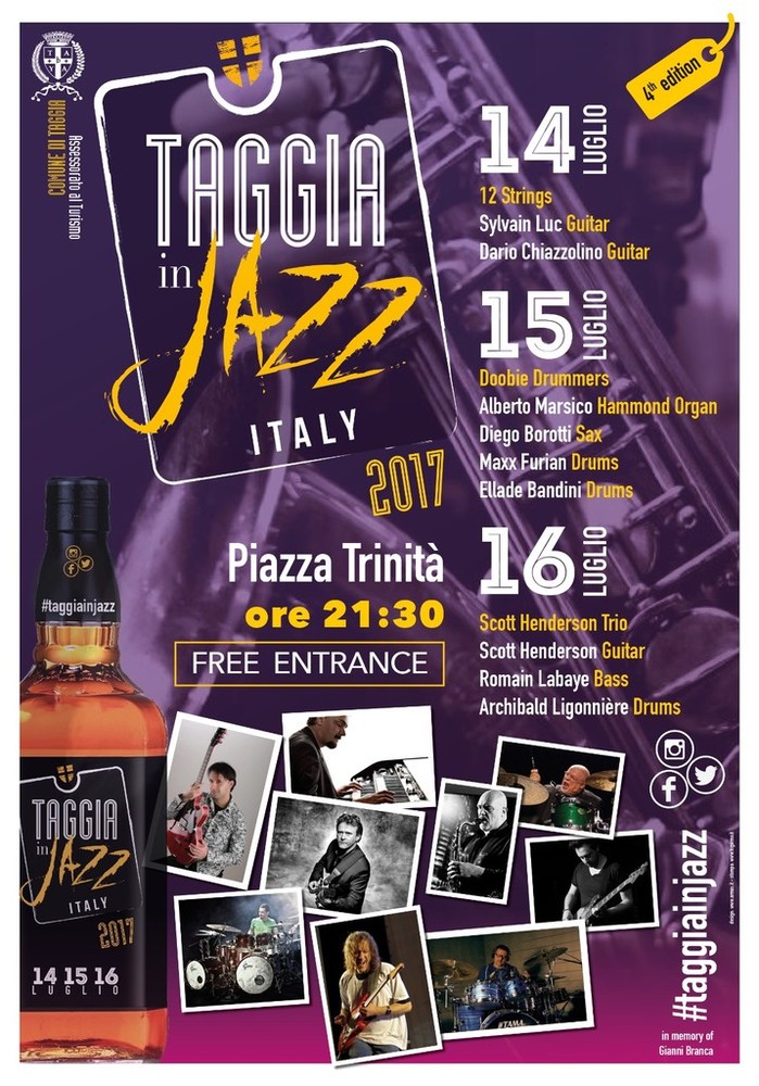 Taggia: stasera in piazza Trinità i 'Doobie Drummers' per 'Taggia In Jazz'