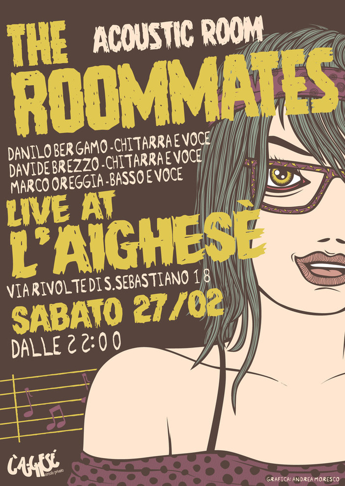 Sanremo: sabato a L'Aighesè una serata all'insegna della musica rock con The Roommates