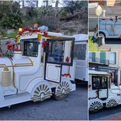 Vigilia di Natale, alla scoperta di Bordighera a bordo del trenino dei bambini (Foto e video)