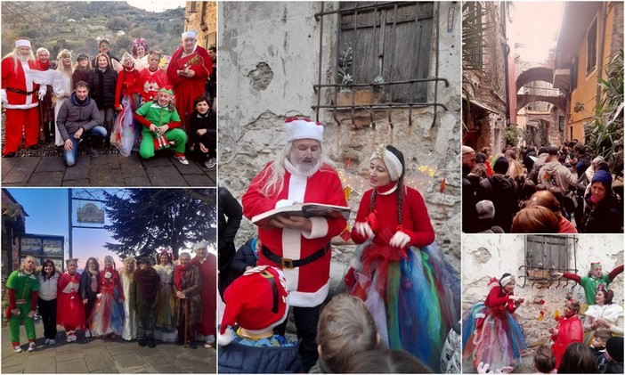 Spettacolo teatrale itinerante, 'Un Natale...da Sogno!' incanta il folto pubblico a Vallecrosia Alta (Foto)