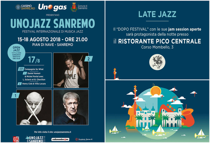 UnoJazz Sanremo 2018: Daniel Humair e Michel Portal, il 17 agosto sul palco di Pian di Nave insieme a L. Sclavis e B. Chevillon