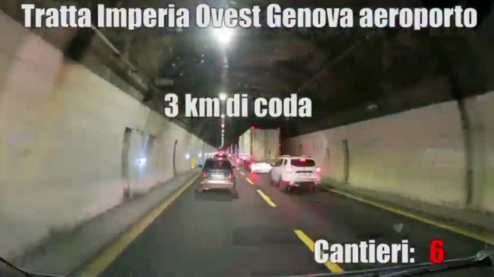 Dodici cantieri in autostrada tra Imperia e Genova, il video in timelapse che mostra i disagi in A10