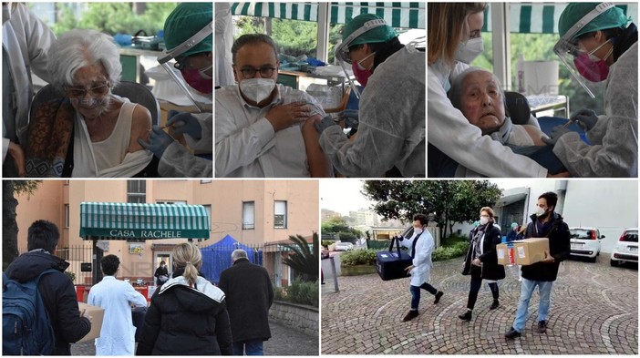 A due centenarie di Casa Rachele 'Zitomirski' di Vallecrosia i primi vaccini Covid per le RSA della provincia di Imperia (foto e video)