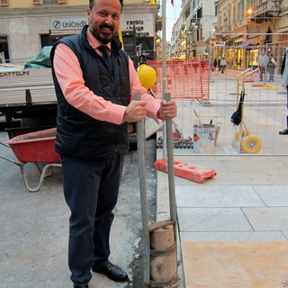 Sanremo: posata l'ultima pietra dei lavori di pavimentazione del secondo tratto di via Matteotti