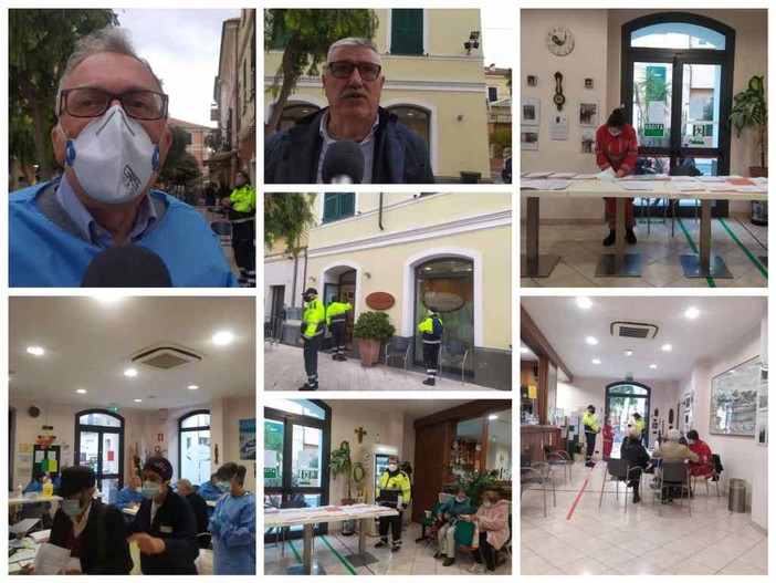 A Diano Marina si vaccinano gli under 80 senza prenotazione, &quot;Oltre 200 dosi al giorno, centri periferici migliore soluzione&quot; (foto e video)