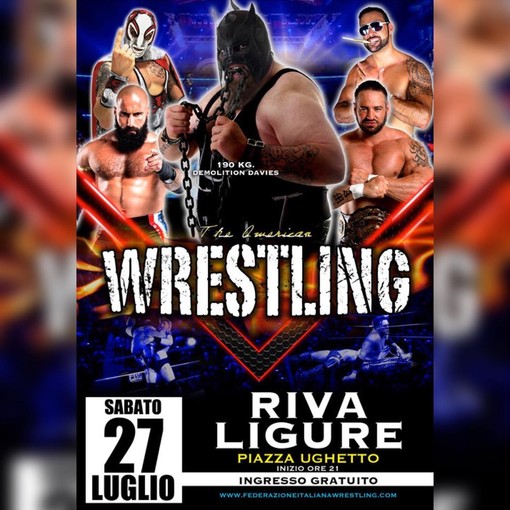 Riva Ligure: questa sera torna il grande Wrestling con i migliori lottatori professionisti dei principali circuiti del mondo