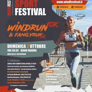 Diano Marina: domenica 2 ottobre appuntamento con la 5ª edizione della ‘WindRun’