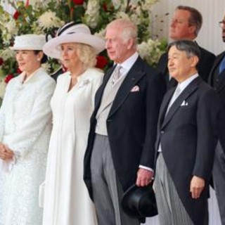Carlo e Camilla accolgono imperatore Naruhito, cena di gala a Buckingham Palace