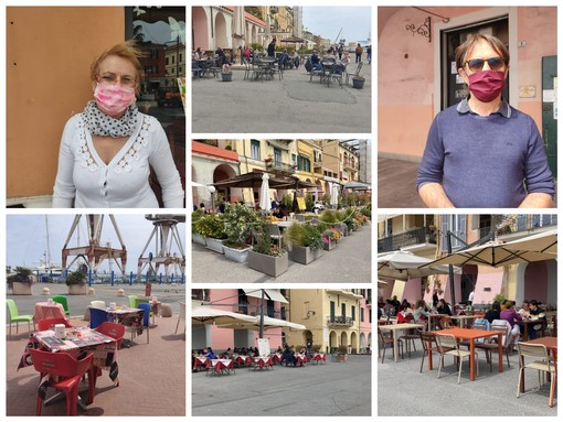 Zona gialla a Imperia, si riparte, ma a pranzo non c'è l'assalto al dehor: &quot;Ora fateci sopravvivere&quot; (foto e video)