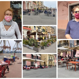 Zona gialla a Imperia, si riparte, ma a pranzo non c'è l'assalto al dehor: &quot;Ora fateci sopravvivere&quot; (foto e video)