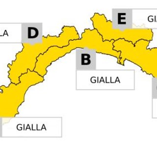 Maltempo: fino alle 15 di domani, allerta gialla per temporali e piogge diffuse su tutto il Ponente Ligure